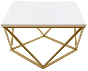 Konferenčný stolík Loftstyle II 60 cm zlatý a biely