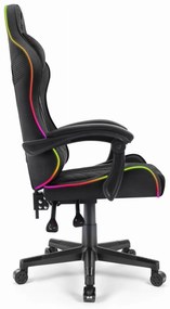 Hells Herná stolička Hell's Chair HC-1004 LED BLACK