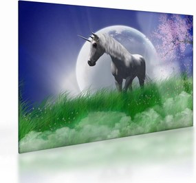 Sklenený obraz jednorožca (70x50 cm)