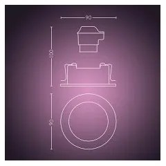 Philips 50451/48/P7 - LED RGBW Podhľadové svietidlo Hue CENTURA 1xGU10/5,7W/230V