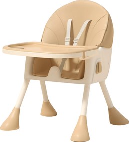 Stolička na kŕmenie KDK03 4v1 béžová + košík a kolieska ZDARMA