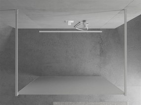 Mexen Kioto, priechodná sprchová zástena 120 x 200 cm, 8mm sklo námraza, 2x biela stabilizačná rozpera, 800-120-002-20-30