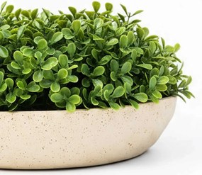 Okrasná miska CAVERO, sklolaminát, priemer 32 cm, béžová