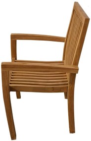 Stohovateľné kreslo RIVIERA teak natural