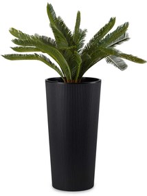 PLASTOVÝ KVETINÁČ URBANIKA ECO SADA 2KS 57X30 CM+46,6X25,5 CM ČIERNA