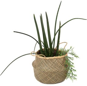 Úložný košík z morskej trávy Compactor Zic Zac, ⌀ 45 cm