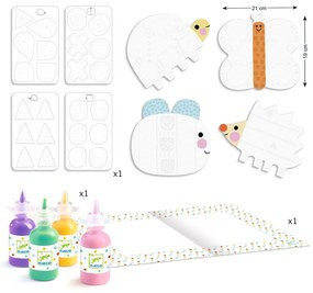 Výtvarná hra – prstové farby a samolepky so zvieratkami