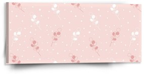 Sablio Obraz Biele a ružové kvety - 110x50 cm