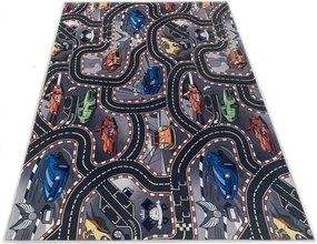 TA Koberec B-605 FLANNEL PRINTED Sivý Obdĺžnikový Rozmer: 80x150 cm