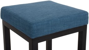 Barová stolička Taylor 85 cm - látka, kovové nohy čierne - Modrá