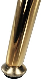 Lavica v štýle Art-deco, sivomodrá Velvet látka/gold chróm-zlatý, NOBLIN