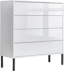 XXXLutz KOMODA, biela, biela s vysokým leskom, 79/86/33 cm MID.YOU - Komody - 001067000401