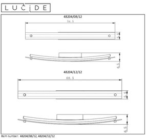 Lucide 48204/12/12 - LED Nástenné svietidlo BOAZ LED/12W/230V IP21
