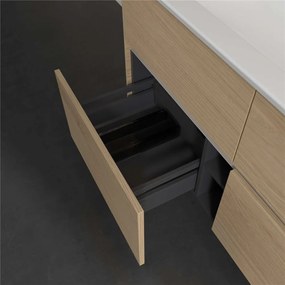 VILLEROY &amp; BOCH Collaro závesná skrinka pod umývadlo, 4 zásuvky, s LED osvetlením, 1161 x 480 x 610 mm, Nordic Oak, C146B0VJ