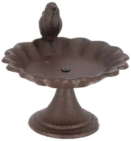 Mini liatinové kŕmidlo s vtáčikom na nízkej podnožke Esschert Design Birdy