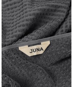 Tmavosivý froté uterák z Bio bavlny 50x100 cm Check – JUNA