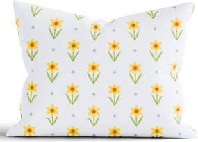 Bavlnená obliečka na vankúš Renforcé 50 × 70 cm - Narcis bieložlté