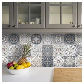 Súprava 9 dekoratívnych samolepiek na stenu Ambiance Orfeo, 10 × 10 cm