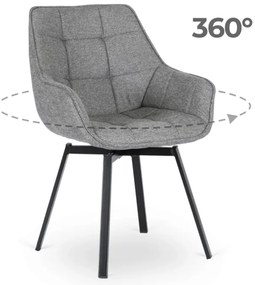 PROXIMA.store - Čalúnená stolička LUNA FARBA: sivá