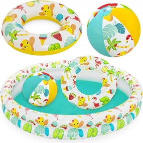 Bestway Set Bazén lopta kruh sprchová vanička 122 cm