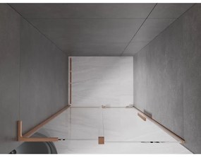 Mexen Velar L, posuvné sprchové dvere do otvoru 120 cm, 8mm číre sklo, medená matná, 871-120-003-01-65