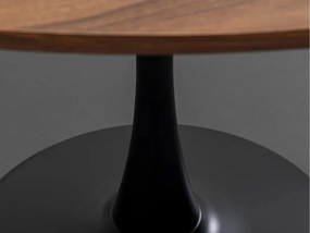 Wire Shickeria konferenčný stolík Ø80 cm čierny / orech