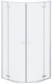 Sprchový kút polkruhový Delta2 90x90195 chróm