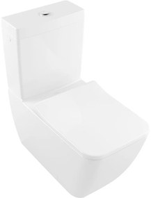 VILLEROY &amp; BOCH Venticello WC misa kombi s hlbokým splachovaním bez vnútorného okraja, zadný odpad, 375 x 700 mm, biela alpská, s povrchom CeramicPlus, 4612R0R1