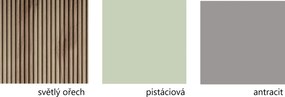 Kuchynská linka Ksenia 240 cm pistáciová/orech