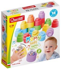 Momy Soft Happy Sound - mäkké kocky + 2 zvukové kocky - 18 ks