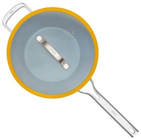 Wok panvica s pokrievkou/s keramickým povrchom ø 28 cm Meda 3.0 – FABINI