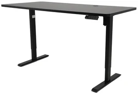 Výškovo nastaviteľný elektrický stôl BestBerg BBAT-16BB / rozmer 160x80 cm / výška 85-130 cm / čierny