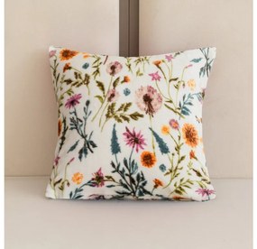 Mikroplyšová obliečka na vankúšik HERBALIS 45x45 cm, krémová