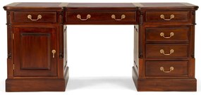 furniture-nabytek.cz - Masívny písací stôl Cambridge z mahagónu, lakovaný, hnedý – 160×80×80 cm