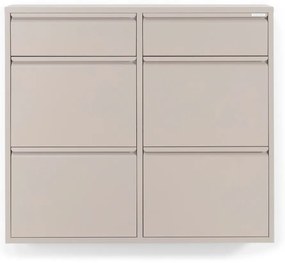 Sivo-béžová kovová skrinka na topánky Billy – Spinder Design