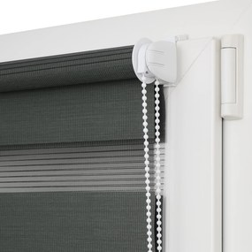 Dekodum Neinvazívna roleta Deň a Noc Soft Grafit DS002 na mieru – bez vŕtania Šírka (cm): 55, Dĺžka (cm): 150, Strana a farba mechanizmu: Práva – Biela