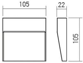 Redo 90475 - LED Vonkajšie nástenné svietidlo LANDER LED/3W/230V IP54 antracit