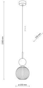 Luster na lanku SOPHIA 1xE14/10W/230V čierna/zelená/dymová béžová