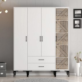 Šatníková skriňa Kiara STP (biela). Akcia -18%. Vlastná spoľahlivá doprava až k Vám domov. 1088418