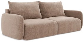 Svetlohnedá rozkladacia/s úložným priestorom pohovka 238 cm Kalena – Makamii