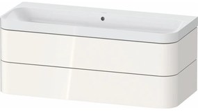 DURAVIT Happy D.2 Plus c-shaped závesná skrinka s nábytkovým umývadlom bez otvoru, 2 zásuvky, 1175 x 490 x 480 mm, biela vysoký lesk, HP4349N22220000