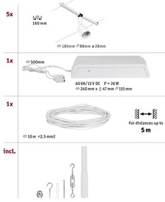 Paulmann 94458 - SADA 5xGU5,3/10W Bodové svietidlo SALT 230V biela