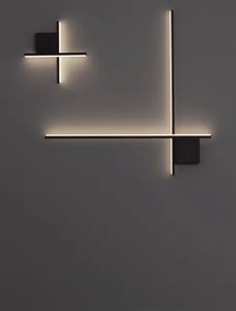 Dizajnové nástenné svietidlo Cross 30 čierna