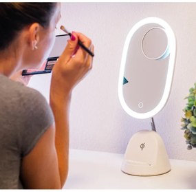 Immax 08970L - LED Stmievateľné zrkadielko s bezdrôtovým nabíjaním LED/18W/230V
