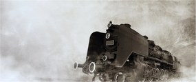 Obraz - Vlak v hmle (120x50 cm)