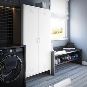 Biela kovová šatníková skriňa 90x185 cm Mission District - Støraa