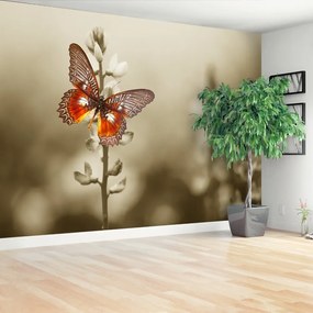 Fototapeta Vliesová Motýľ kvety 104x70 cm