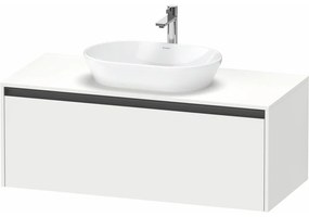 DURAVIT Ketho 2 závesná skrinka pod umývadlo na dosku, 1 zásuvka, 1200 x 550 x 459 mm, biela matná, K24887018180000