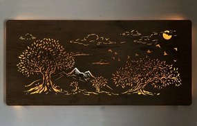 Podsvietený obraz na stenu Štyri stromy