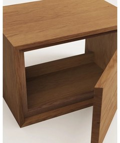 Tmavohnedá závesná skrinka pod umývadlo z teakového dreva 60x40 cm Kenta – Kave Home